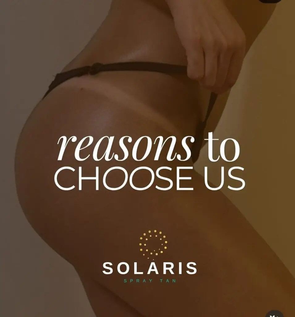 Solaris Spray Tan logo for luxury airbrush tanning studio in Boca Raton, Florida.
